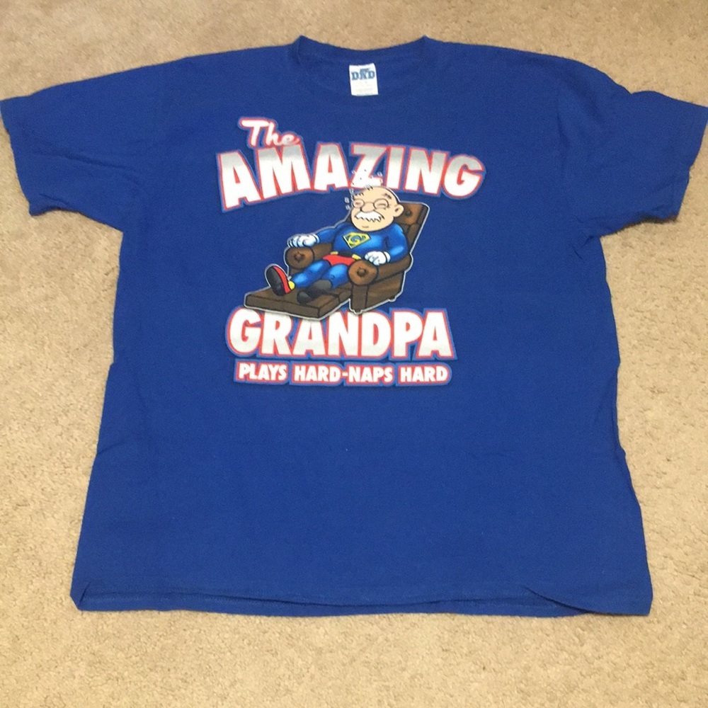 Fun Graphic T-shirt for Grandpa. Size L.